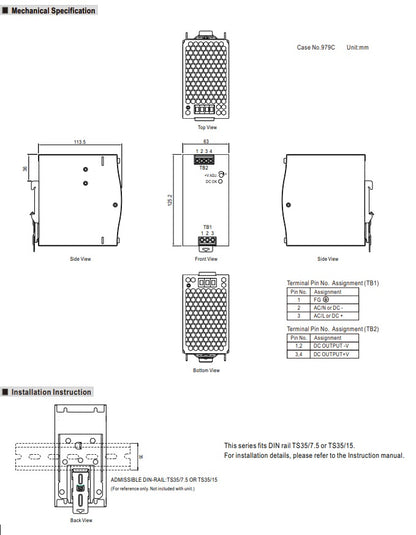 MEAN WELL  DIN-Schiene-Schaltnetzteil NDR-240-48 48VDC/5A